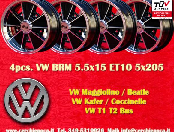 4 Stuck Volkswagen BRM 5.5x15 ET10 5x205 Felgen TU