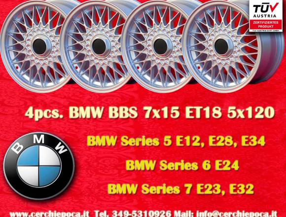 4 Stk. Felgen BMW BBS Design 7x15 5x120 ET18 Silbe