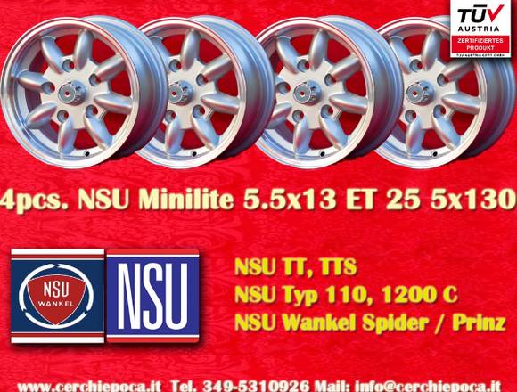 Felgen NSU Minilite 5.5x13 ET25 5x130 mit TUV