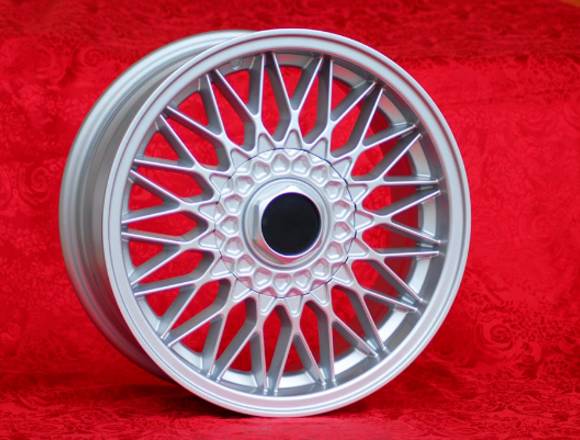 4 Stk Felgen BMW BBS Nachbau 7x16 ET25 4x100 Silbe