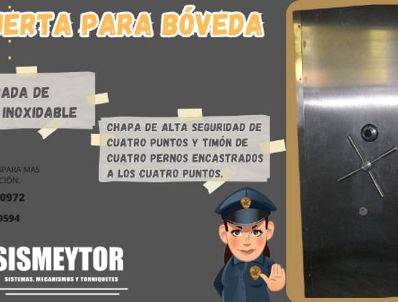 PUERTA BLINDADA PARA BÓVEDA