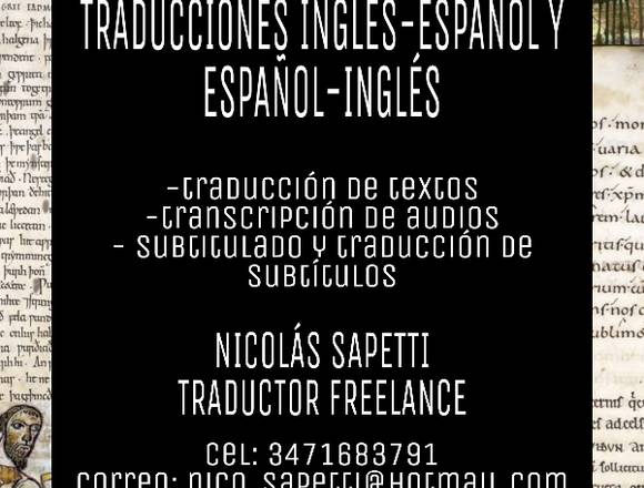 Traducciones inglés-español español-inglés