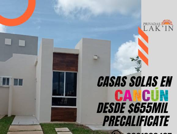 Casas solas en privadas lak'in