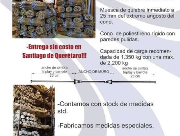 Fabricación de moño o separador para cimbra