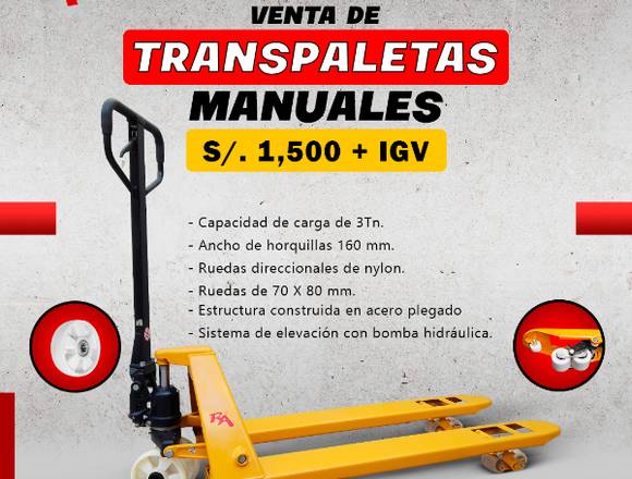 Transpaleta Manual totalmente nuevo 