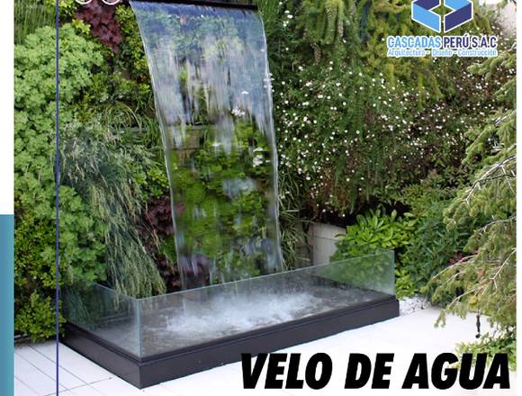 velo de agua,rebose de acero,muro lloron,pileta