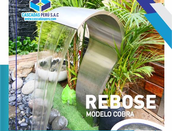 REBOSE DE ACERO MODELO COBRA,PILETA,FUENTE DE AGUA