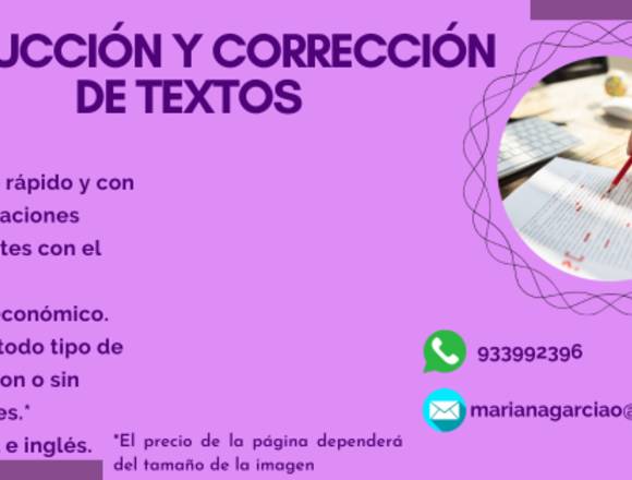 ¿Quiere sus textos bien traducidos o corregidos?