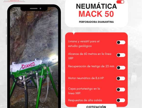 MAQUINA NEUMATICA MACK50 PARA TUS EXPLORACIONES