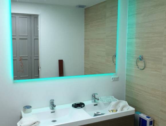 Espejo con luz led 4mm