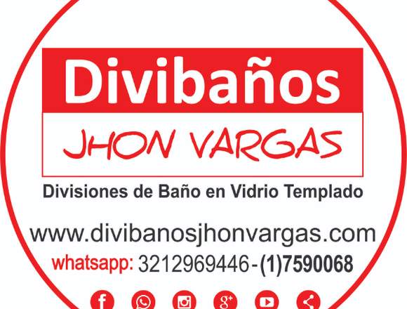 divisiones de baño en vidrio 