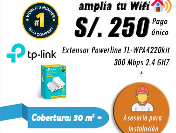 Extensor Wifi Tp-link Tl-wpa4220 Kit + Instalación