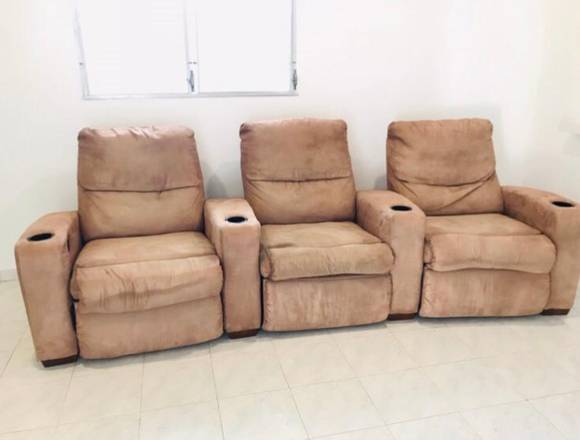 Juego de sofá reclinables (3 sillones)