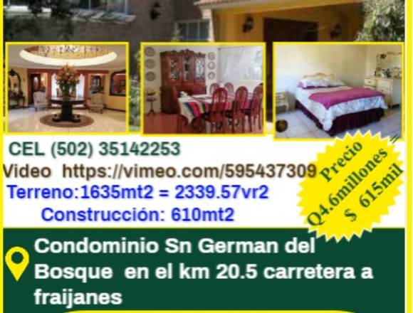 Condominio San German del Bosque en  Fraijanes