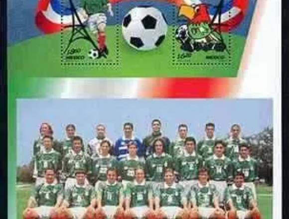 TIMBRES POSTALES  SELECCION MEXICANA FUTBOL