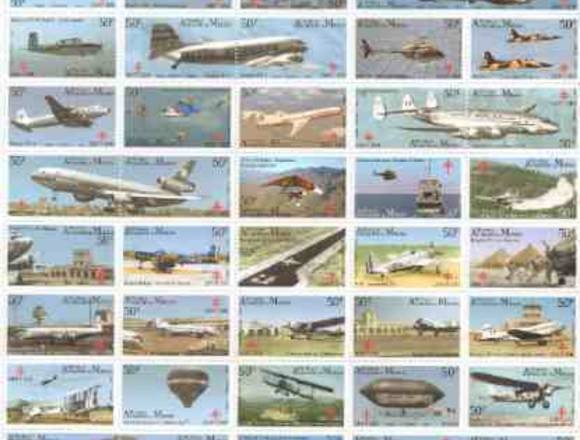 TIMBRES POSTALES CENTENARIO DE LA AVIACION