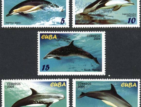 TIMBRES POSTALES DELFINES Y ORCAS