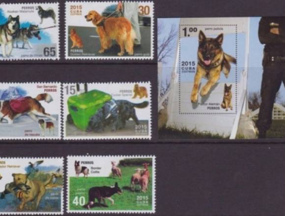 TIMBRES POSTALES RAZAS DE PERROS