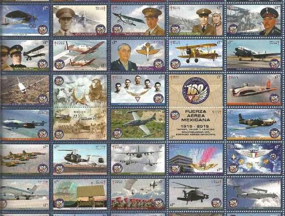 TIMBRES POSTALES FUERZA AEREA