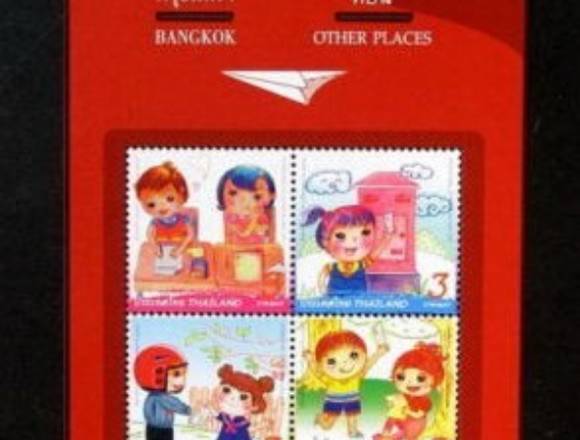 TIMBRES POSTALES NIÑOS Y EL CORREO