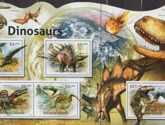 TIMBRES POSTALES DINOSAURIOS