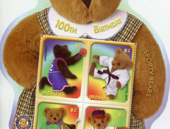 TIMBRES POSTALES BEAR TEDDY