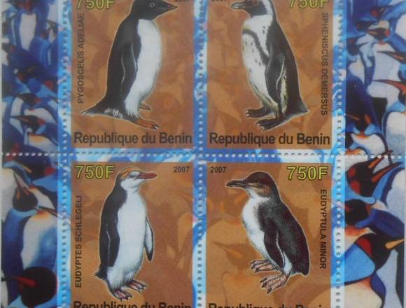 TIMBRES POSTALES PINGUINOS