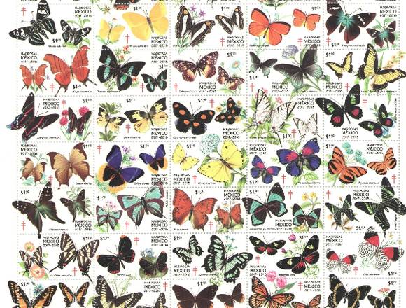 TIMBRES POSTALES DE MARIPOSAS