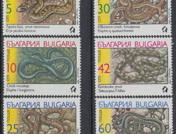 TIMBRES POSTALES SERPIENTE