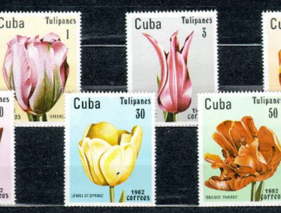 TIMBRES POSTALES TULIPANES