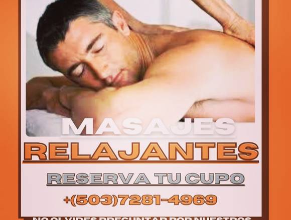 MASAJES RELAJANTES DISPONIBLES PARA TI