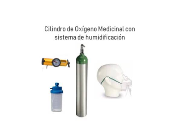 Balones de oxígeno medicinal con humidificador 