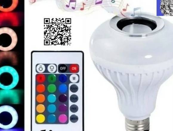 Ampolleta Multicolor Led Con Parlante Bluetooth 