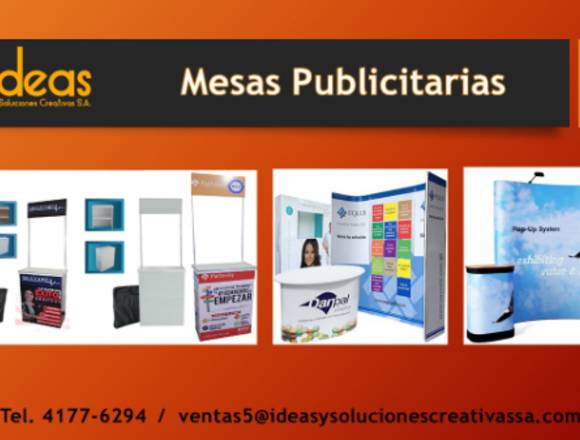 Mesas Publicitarias Rotuladas y sin rotulacion