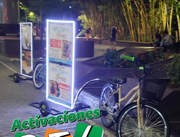 SERVICIO DE BICIVALLA O BICICLETA PUBLICITARIA