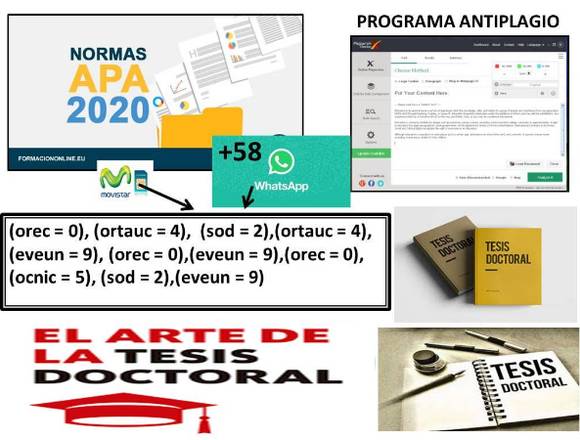 Elaboración de Tesis Doctoral, Costo 2.500 Dolares