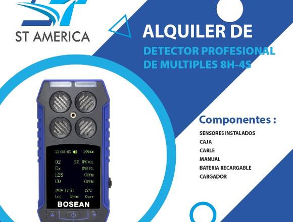 ALQUILER DETECTOR PROFESIONAL DE MULTIPLES 8H-4S