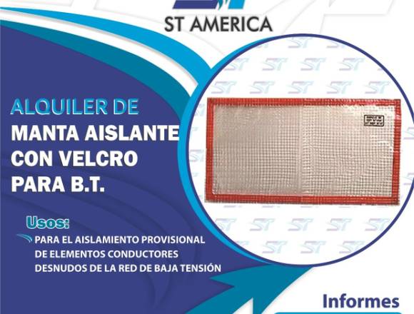 ¡ALQUILER DE MANTA AISLANTE CON VELCRO PARA BT!