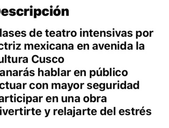 Clases de Teatro y comunicación 