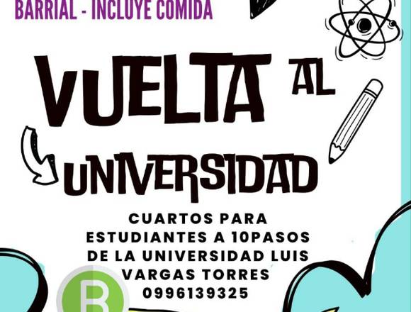 Cuartos para Estudiantes con wifi Picinas y más