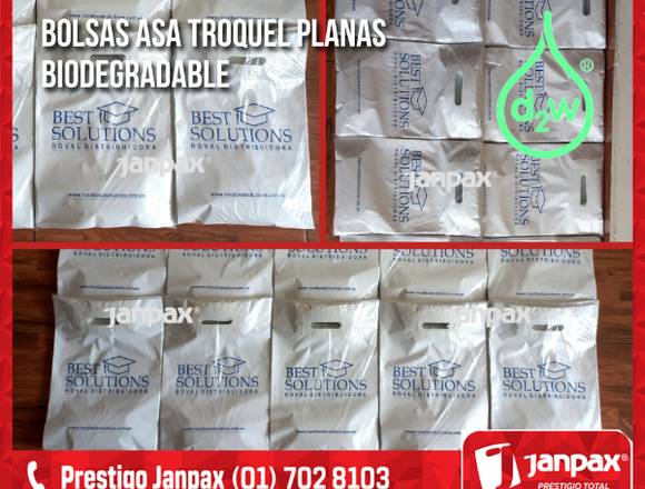 Bolsas para minimarket  biodegradables troqueladas