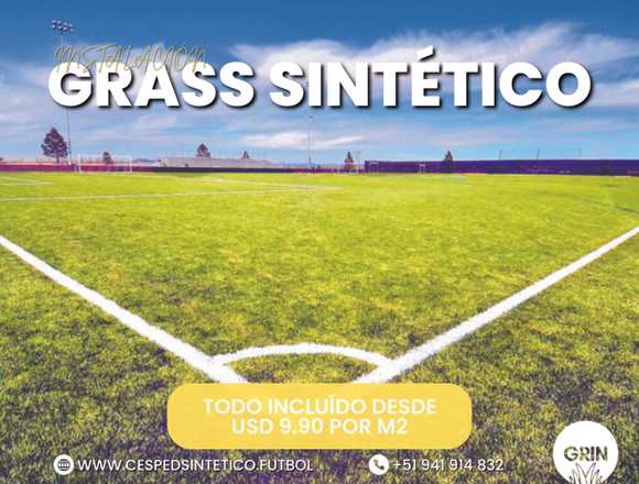 Instalación de Grass Sintético desde USD $9.90 m2