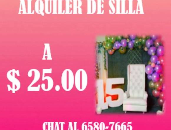 Alquiler de sillon para 15años en 25.00