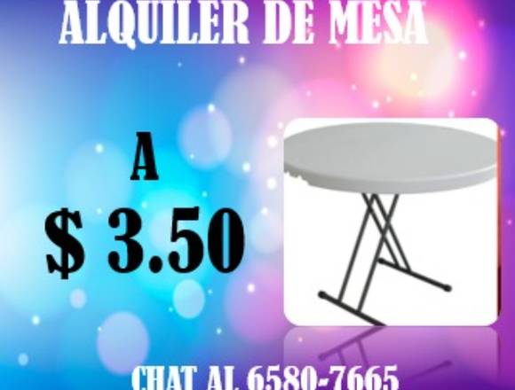 Alquiler de mesa redonda de 4 pies en 3.50