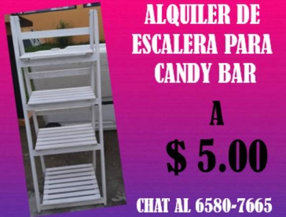 Alquiler de escalera de candy bar en 5.00