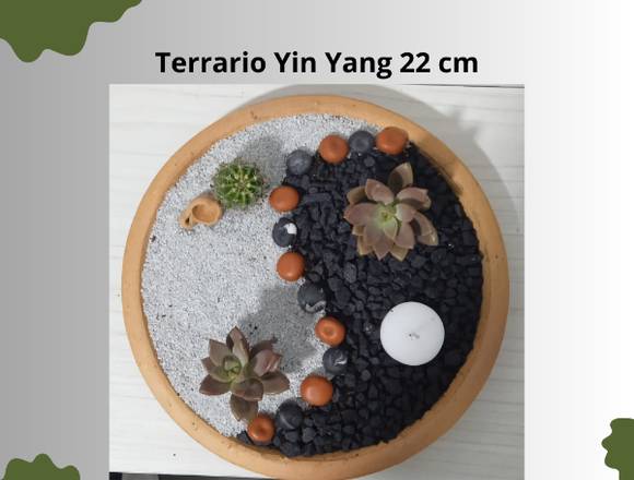 Terrario con diseño yin yang