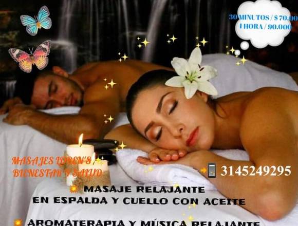 MASAJES TERAPEUTICOS, REDUCTORES, RELAJANTES