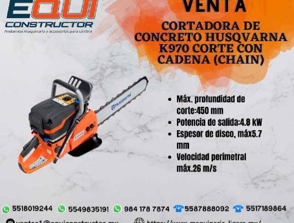 Venta de Cortadora de Concreto HUSQVARNA K970