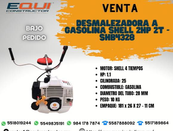 Venta de Desmalezadora a Gasolina SHELL 2HP 