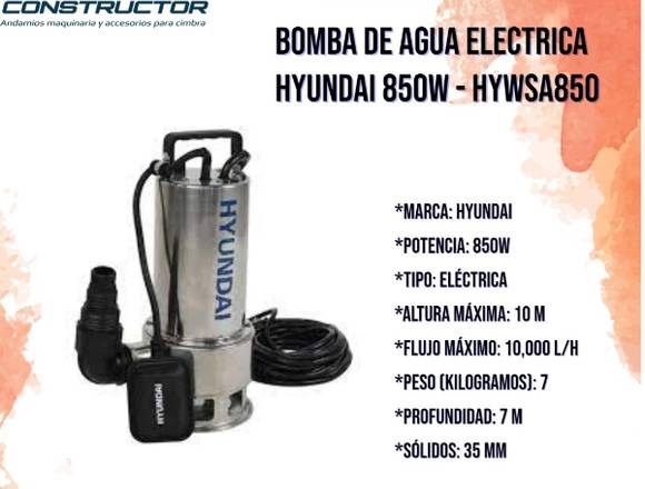 Venta de Bomba de Agua Electrica HYUNDAI 850W